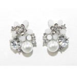 512526-101 Crystal Earring & Pearl