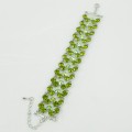 513093 Green in Silver Crystal Bracelet