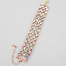 513093 Clear AB Rose Gold Crystal Bracelet