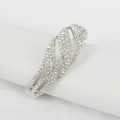 514081-101 Clear Crystal in Silver Bangle