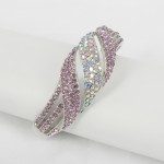 514081-105 Purple Crystal in Silver Bangle