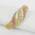 514081-205 Purple Crystal in Gold Bangle