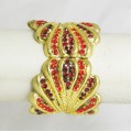 514150 red in gold bangle