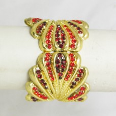514150 red in gold bangle