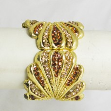 514150 brown in gold bangle