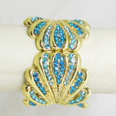 514150 blue in gold bangle