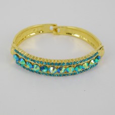 514154 blue in gold bangle