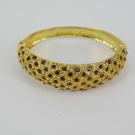 514157 brown in gold  bangle