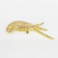 515041  Yellow Crystal in Gold Brooch