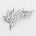 515070 ClearAB in Silver Brooch