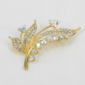 515070 Clear AB in Gold Brooch