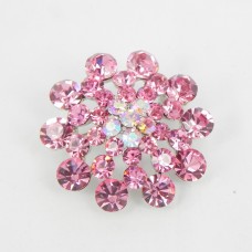 515072 Baby Pink in Silver Brooch