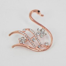515074 Clear in Rose Gold Brooch