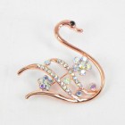 515074 Clear AB in Rose Gold Brooch