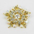 515075 Clear AB in Gold Brooch
