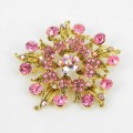 515075 Pink in Gold Brooch