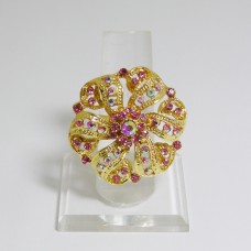 517297 pink in gold ring