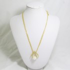518090 clear in gold pendant