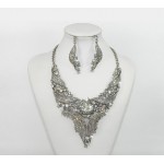 541197-101 Crystal Silver Necklace Set