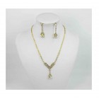 591005-201AB Necklace Set in Gold AB