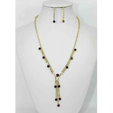 591300 Purple Necklace in Gold