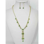 591300 Green Necklace in Gold
