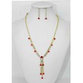 591300 Red Necklace in Gold