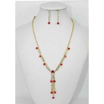 591300 Red Necklace in Gold