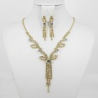 591372 Clear in Gold Necklace Set