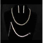 591482-101 Silver Necklace Set & Bracelet