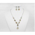 593512-130  Silver Necklace Set in Champ.
