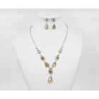 593512-130  Silver Necklace Set in Champ.