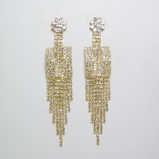 592296 clear in gold earring