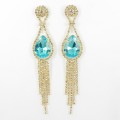 592358-210 Blue Crystal in Gold Earring