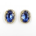 592371-215 Royal BLue Crystal Earring in Gold