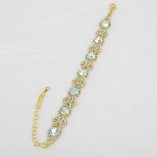 593094 clear ab in gold  bracelet