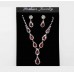593512-107 Silver Necklace Set in Red