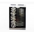 596101-101 Clear Hair Comb in Silver