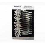 596101-101 Clear Hair Comb in Silver