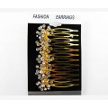 596101-201 Clear Hair Comb in Gold