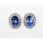 612509-104 Blue Crystal Earring inSilver