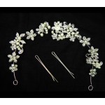 716313-101 Crystal Hair Piece with Pearl 