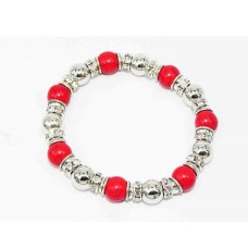 893097-1 Red Bead Crystal Bracelet