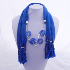  992053 Blue Jewelery Scarf 