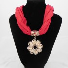 992056  Red Necklace Scarf