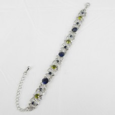 99314 Blue  in Silver Crystal Bracelet