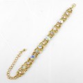 99314 Clear AB in Gold Crystal Bracelet
