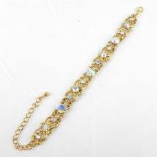 99314 Clear AB in Gold Crystal Bracelet