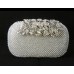 995064-101  Crystal in Silver , High quality flower diamante design Evering Purse