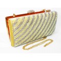 995065-201  Crystal Evening Purse with Pearl in Gold